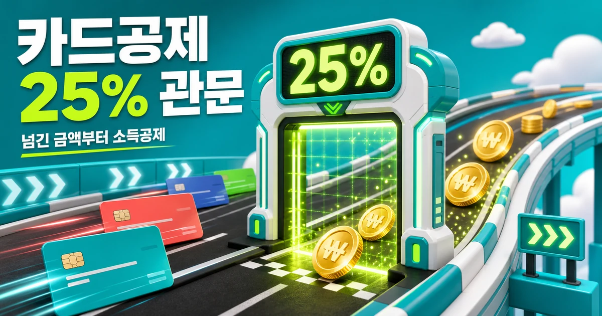 신용카드 소득공제 계산: 총급여 25% 기준과 공제액 예시