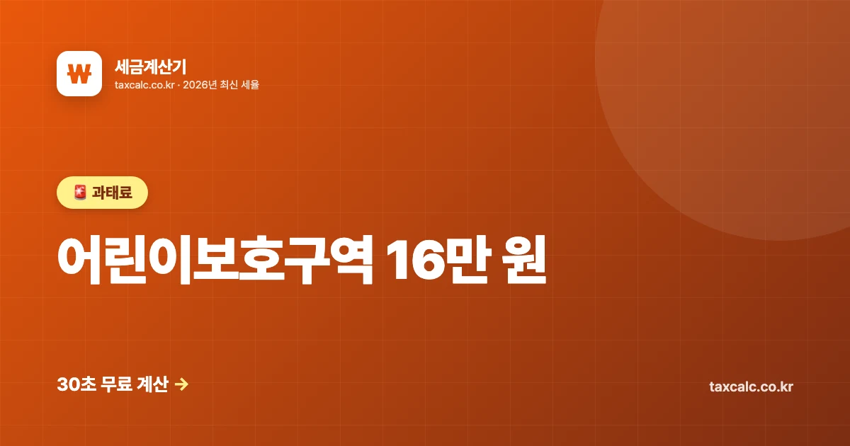 어린이보호구역 16만 원, 벌점에 보험료까지 — 속도위반 과태료 실전 정리