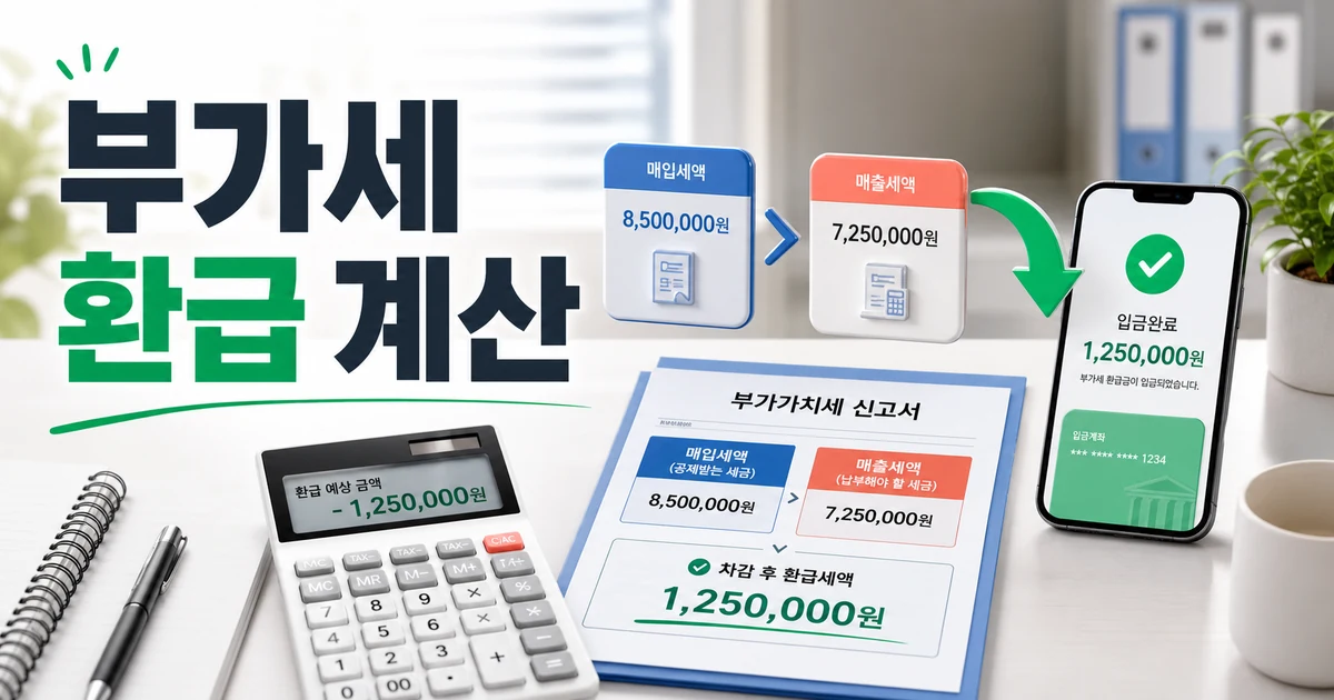 부가가치세 환급 계산: 매입세액이 매출세액보다 크면 얼마 받을까